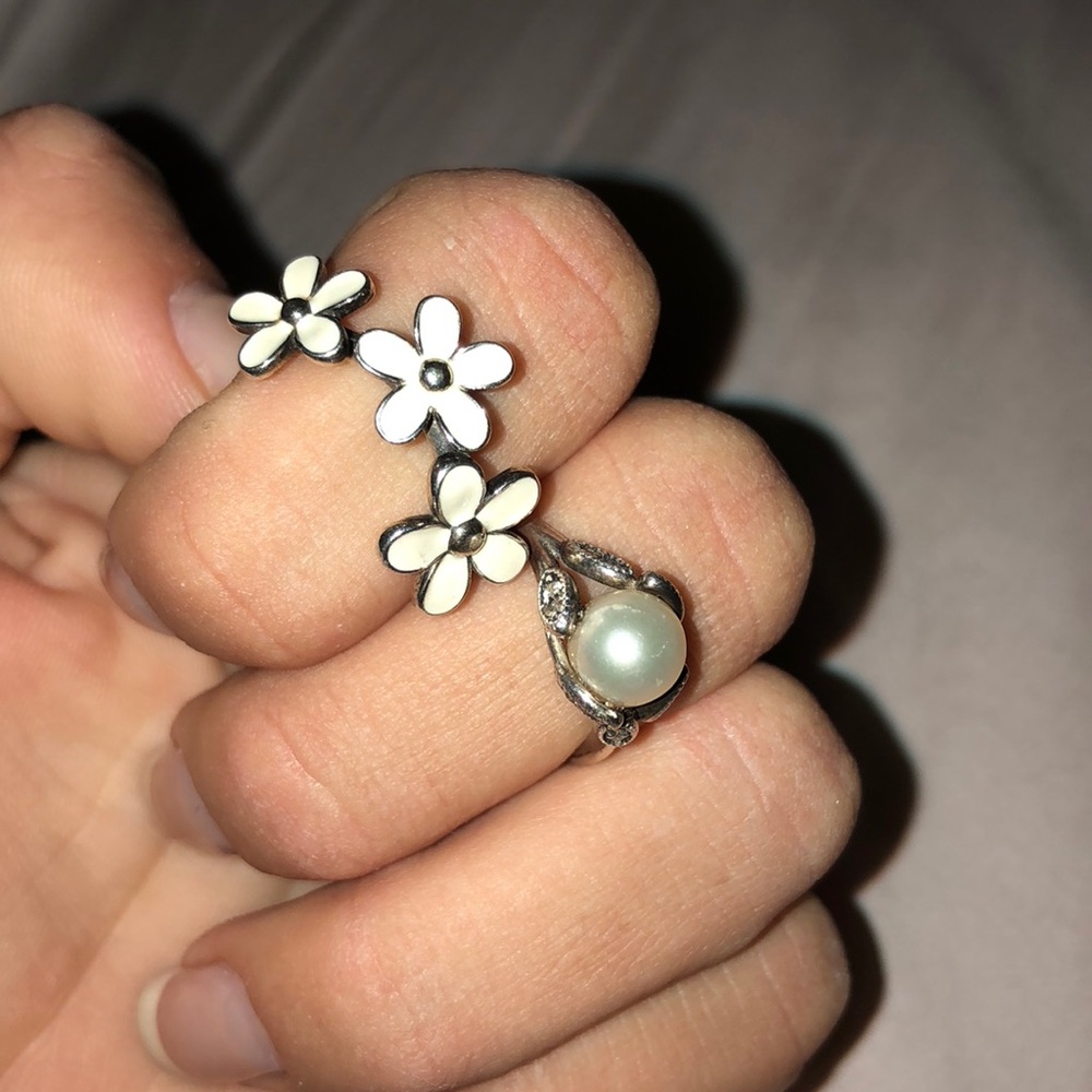 Two pandora rings approx size 5